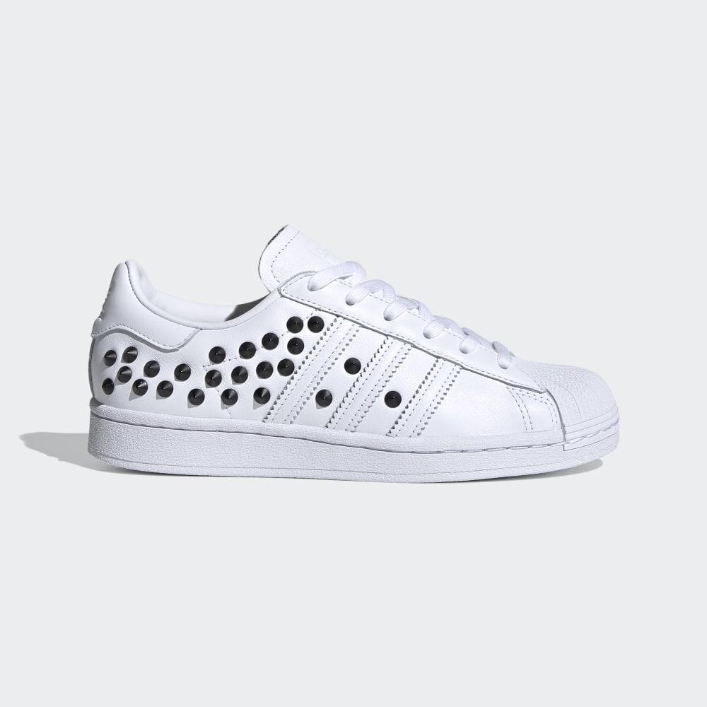 Adidas Women's Superstar Originals Shoes White/Black/Deep Red Ireland FV3344